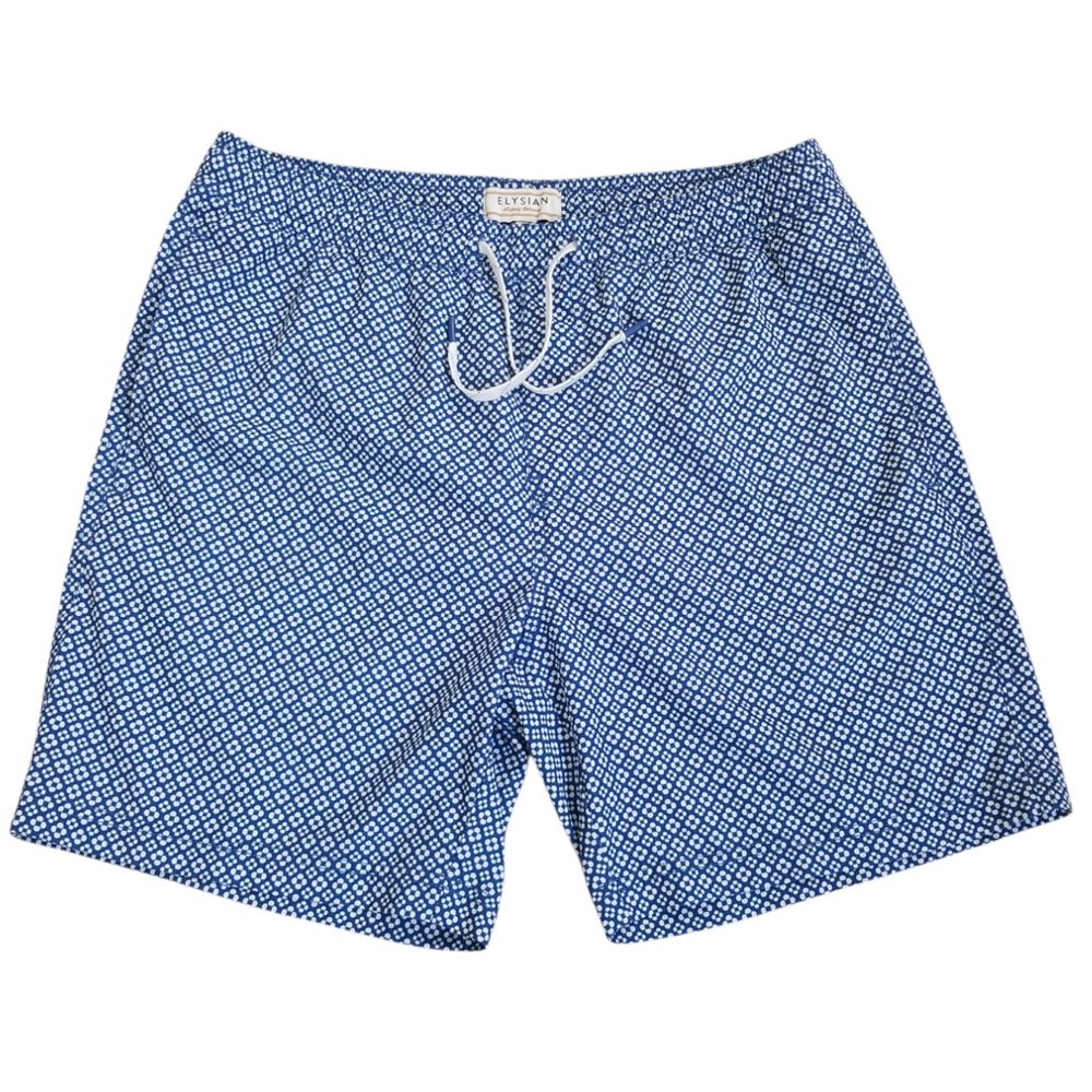 Elysian Supply Company‎ Men's Blue 7 Inch Swim Trunks Size Small NWOT